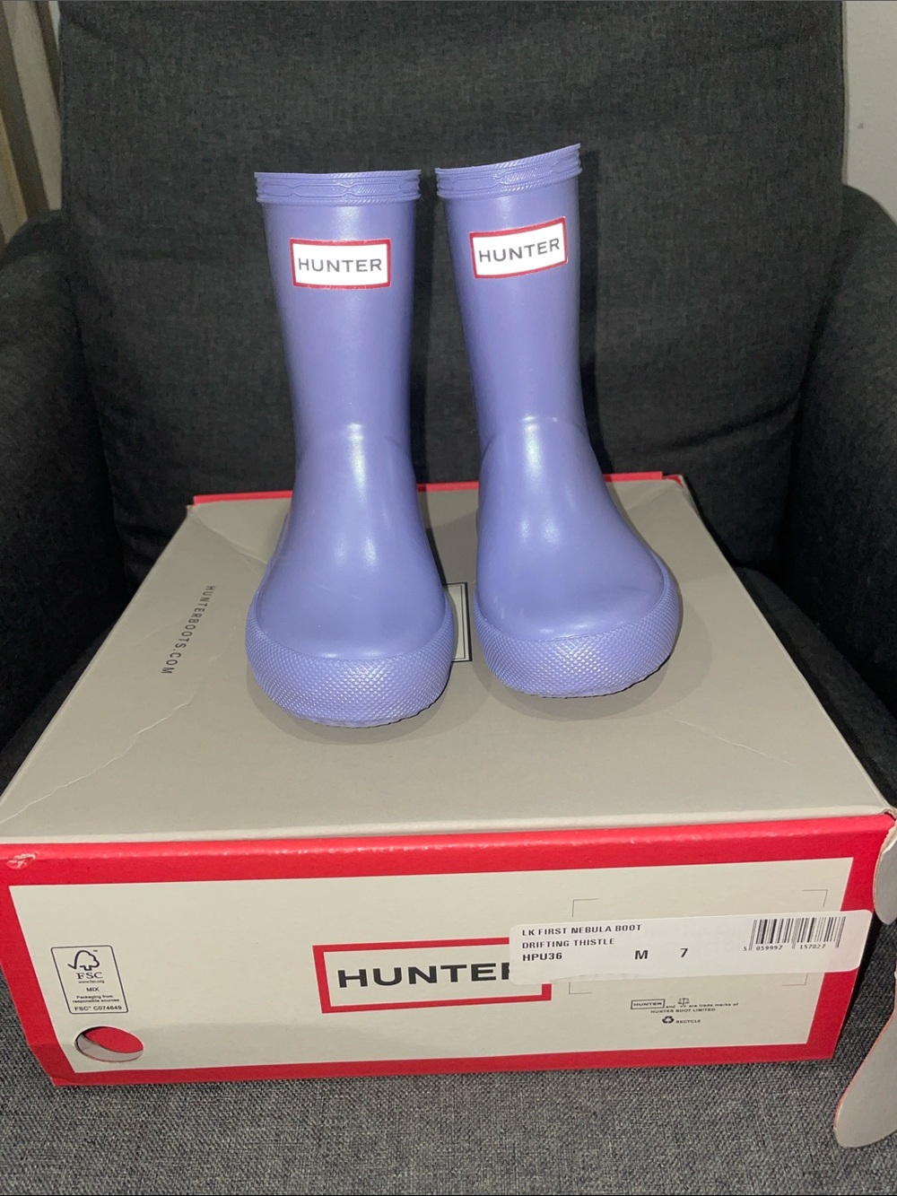Hunter Little Kids First Nebula Rain Boots- Drifting Thistle